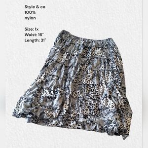 #50 Style & Co animal print skirt